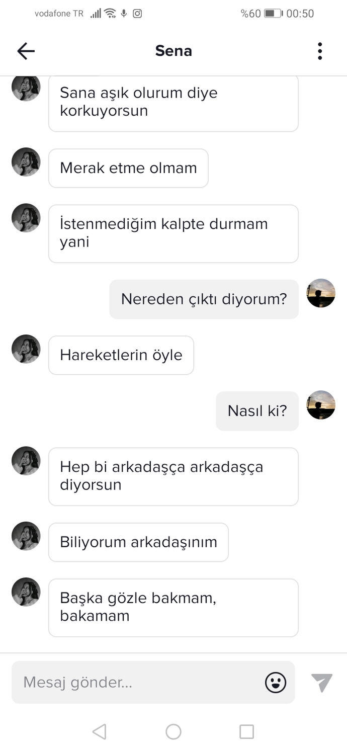 Kız kankam bana böyle yazdı?