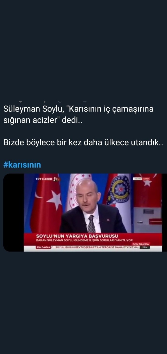Süleyman soylu vs sedat peker hakkında düşünceniz?