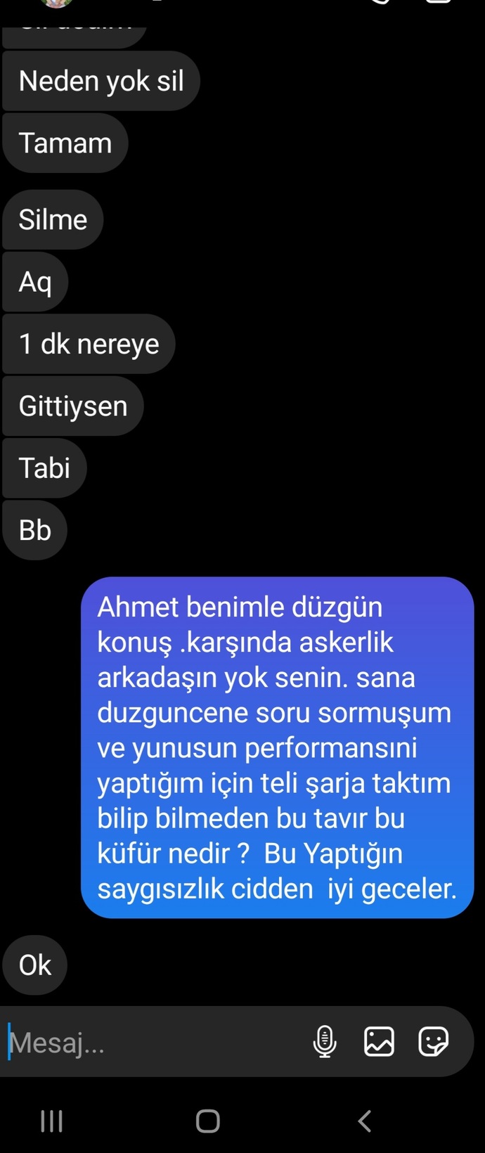 Ben haklıyım dimi kendimi aciklamisim ok yazmis resmen ya