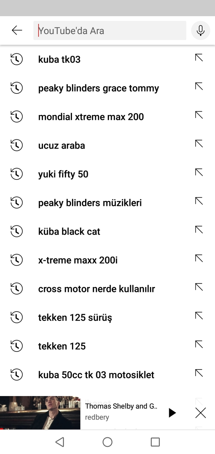 Youtube arama geçmişinizde neler var?