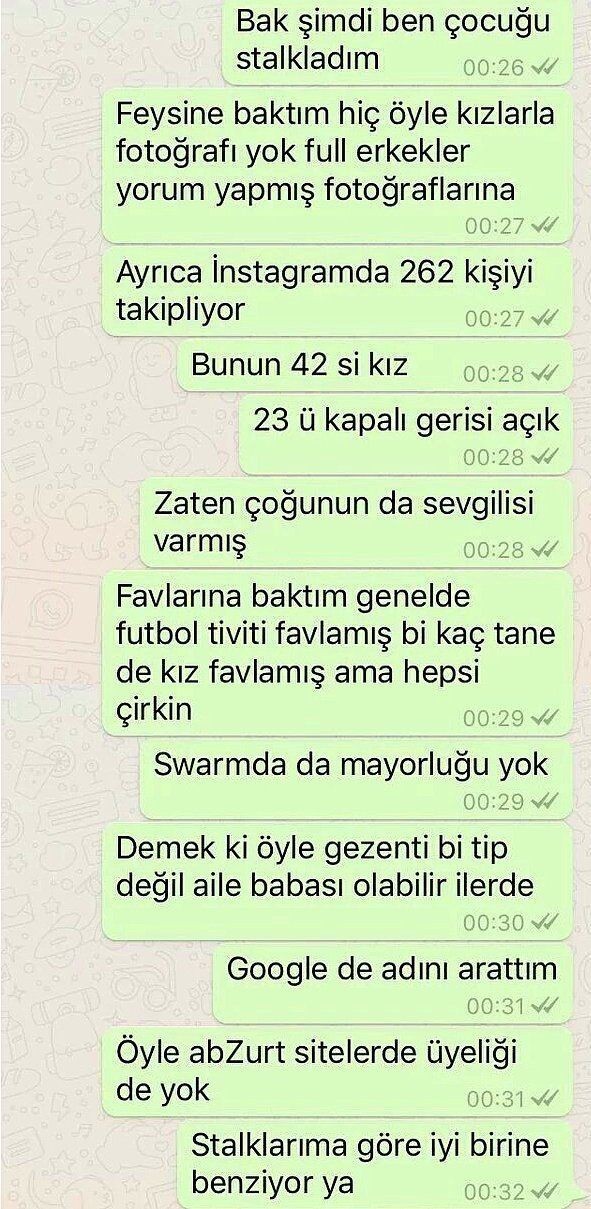 Karşı cinsi stalklama konusunda elinize su dökebilirler mi?
