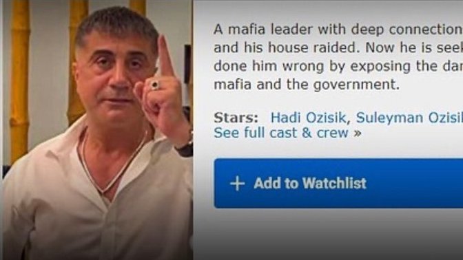 Sedat Peker’in videoları IMDb’de listelenmeye başladı. Siz de videolarını merakla izleyip, takip ediyor musunuz?