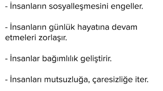 Sizce, teknolojinin zararları nelerdir?