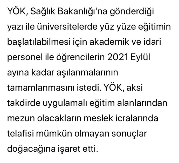 Sizce yüz yüze eğitime geçilecek mi güz dönemi?
