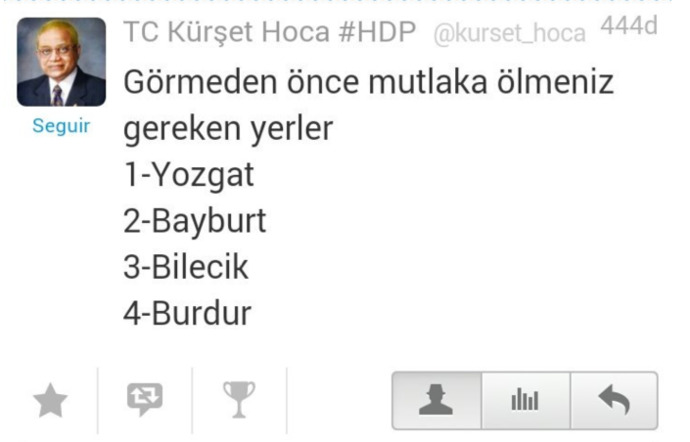 Ben gezilmeyecekleri sayayım sen diğerlerine karar ver 😏