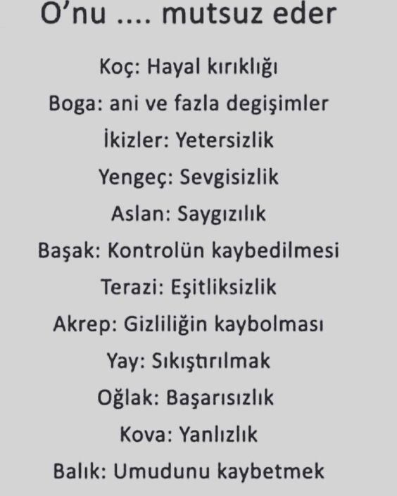 Burçları ne mutsuz eder?
