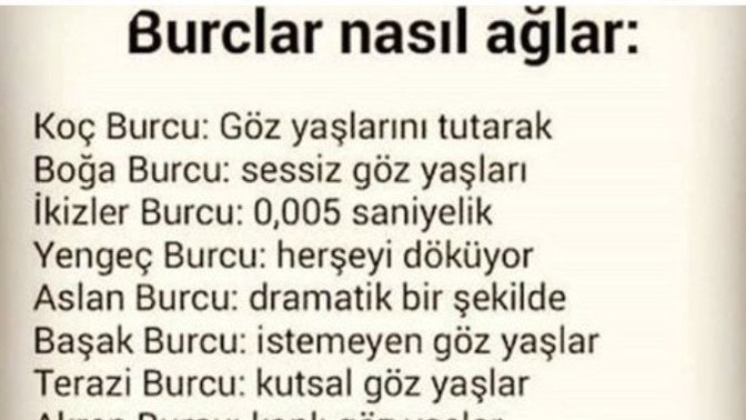 Burcunuza göre nasıl ağlıyorsunuz?