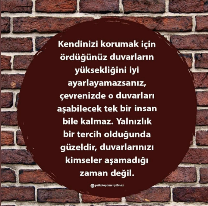Duvarların aşılabilecek seviyede mi yoksa onu kimse aşamaz mı?