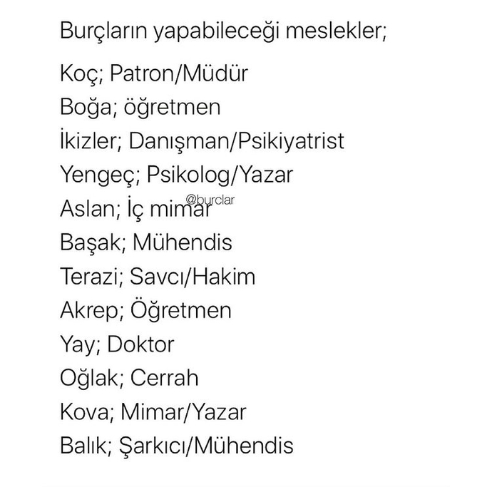 Burcunuza göre hangi mesleği yapabilirsiniz?