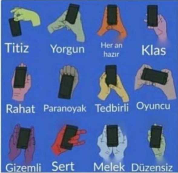 Telefon tutuş şekline göre nasıl birisin?