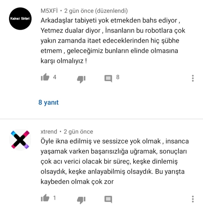 Ben bunlara katılmıyorum hiç saçma djsjsjsjs