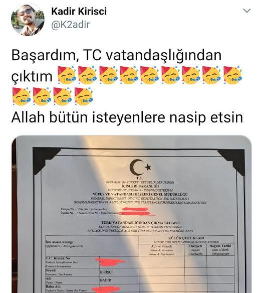Vatandaşlıktan Çıkma Formu Sizede Verilseydi Tepkiniz Ne Olurdu?