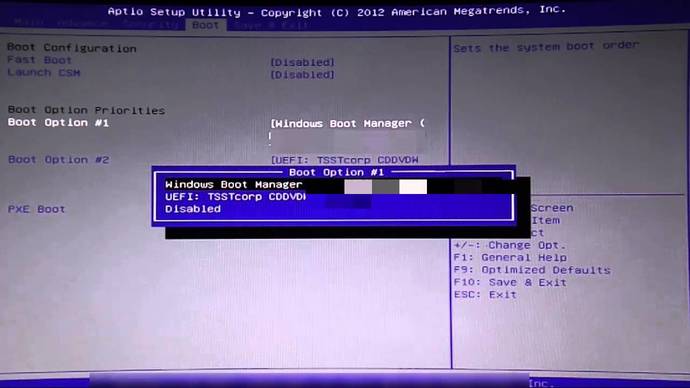 casper bios tuşu