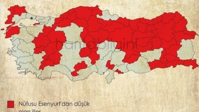 İstanbul'un Esenyurt ilçesi nüfusu ile 55 ili geride bıraktı. Ne düşünüyorsunuz?