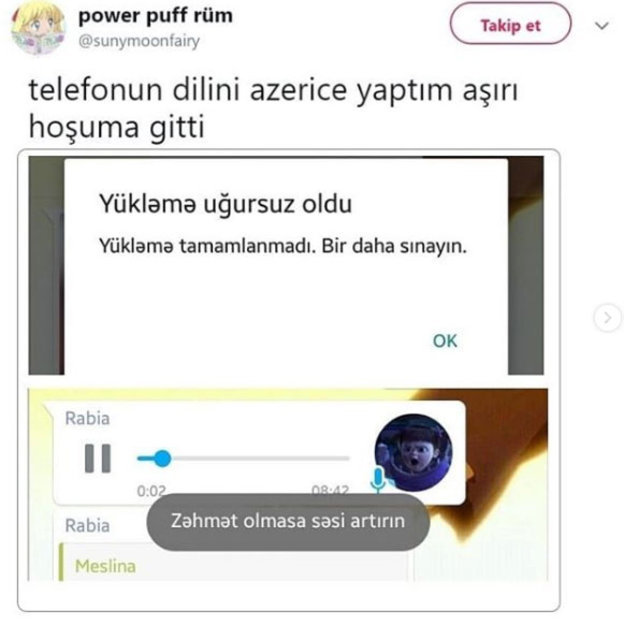 Zahmet olmasa sesi artırın. (Bu fotoğraf bana ait değil)
