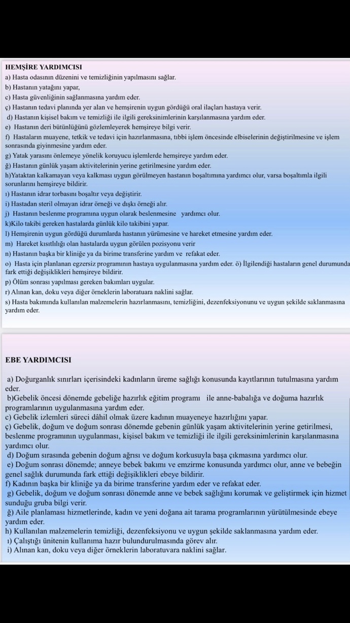 Kardeşim sağlık meslek lisesi okuyor bölüm seçimi var hangi bölümü seçsin?