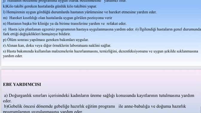 Kardeşim sağlık meslek lisesi okuyor bölüm seçimi var hangi bölümü seçsin?