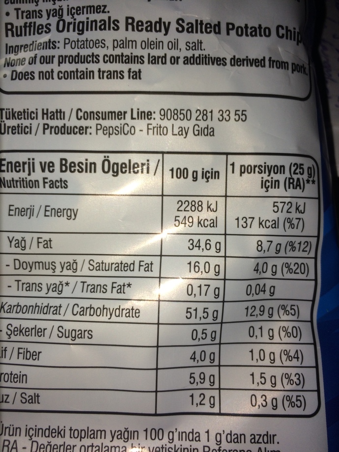 Cips, dondurma gibi şeylerin kalorisine yedikten sonra bakıyorum. Sizde de oluyor mu bu?