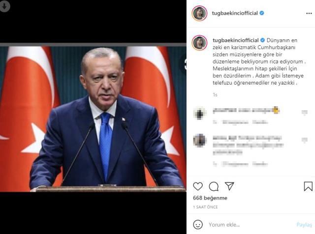 Tuğba Ekinci, Erdoğandan Geçinemiyoruz diyen sanatçılar adına özür diledi! Herkes çok mu rahat geçiniyor?