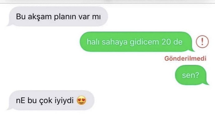Mesajlarda hiç zor duruma düştüğün oldu mu?