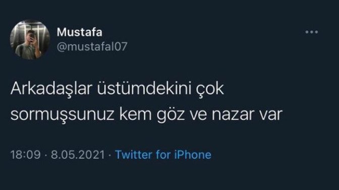 Üzerinizde kem göz var mı?
