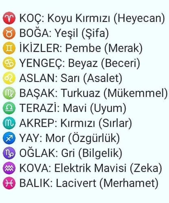 Acaba senin rengin nedir ve anlami nasildir?