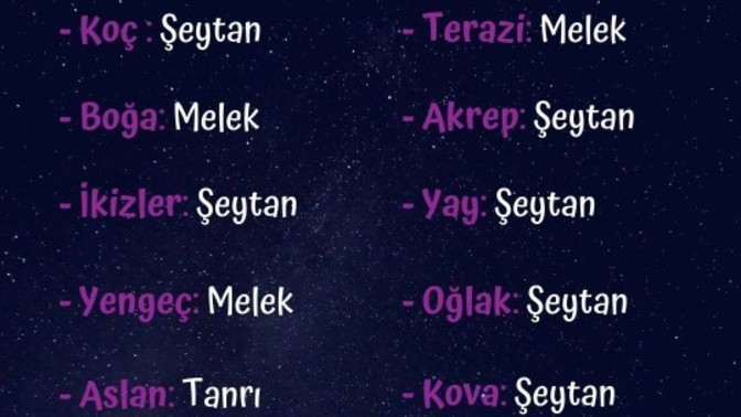 Burcuna göre melek misin şeytan mı?