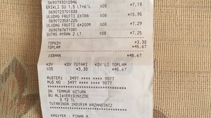 Alışveriş yaptıktan sonra fişinizi uzun uzadıya inceler misiniz?
