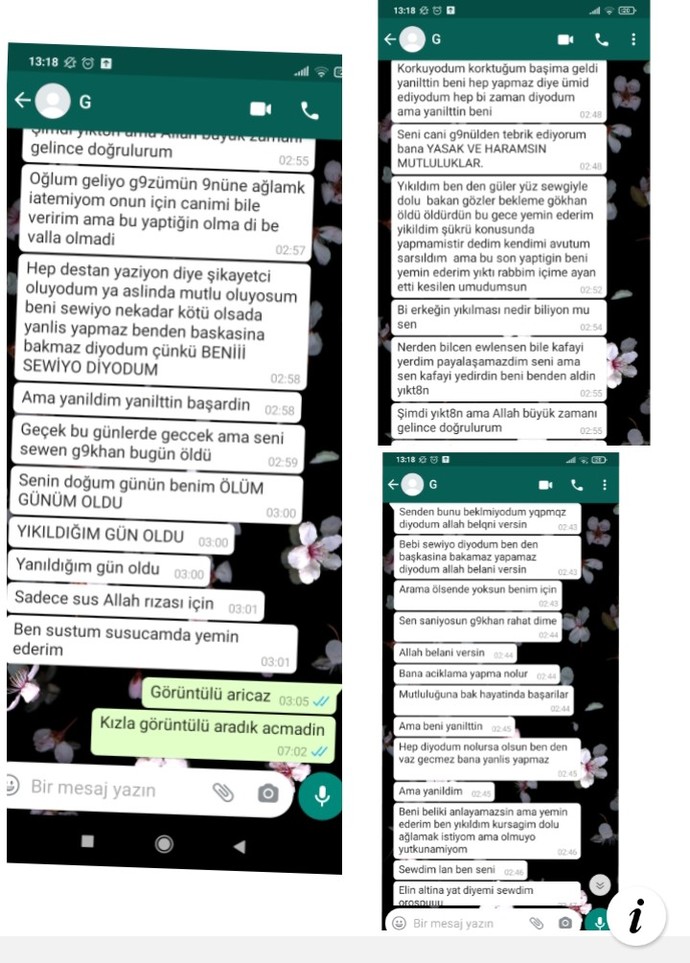 Eski esimin soyledikleri siz ne düşünüyorsunuz?