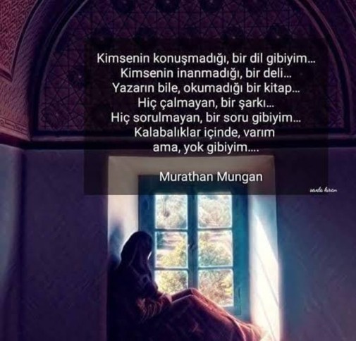 Kimsenin konuşmadığı bir dil gibiyim kalabalıklar içinde varım ama yok gibiyim bugün biraz duygusalmıyım acaba?