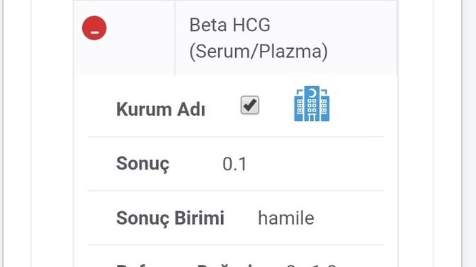 Hamile miyim deger 1.0 yaziyor ama sonuc hamile yaziyor?