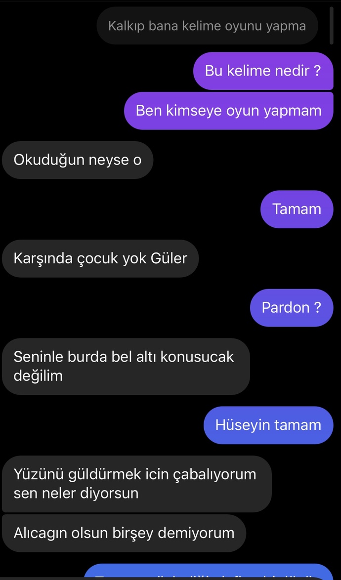1 haftadır konuşuyoruz mesajlardan ne anlaşılıyor?