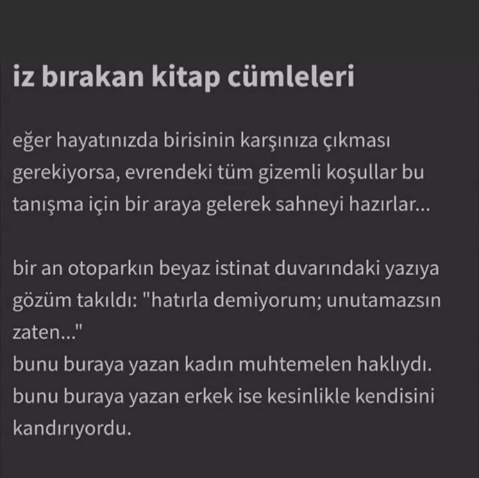 Sende iz bırakan cümleler nelerdir?