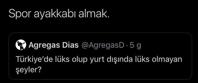 Türkiyede lüks olup yurt dışında lüks olmayan şeyler neler?