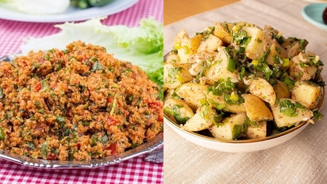 Günlerin vazgeçilmez lezzetlerinden hangisinin yapımı daha kolay; kısır mı, patates salatası mı?