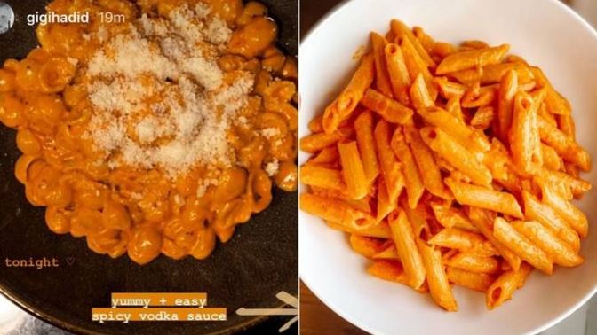 Gigi Hadid makarnasını denediniz mi🍝?