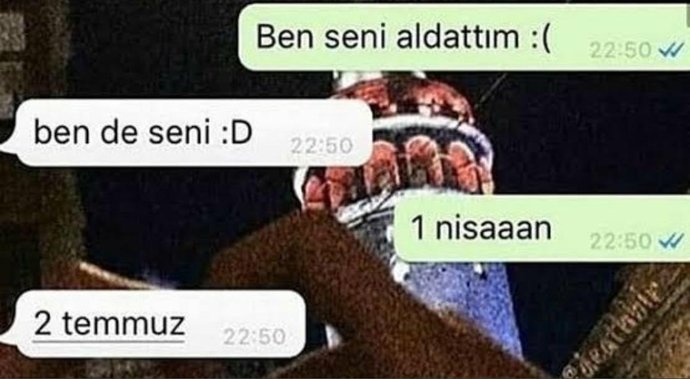 Şaka olsun diye sizi aldattığını söyleyen sevgiliye ne tepki verirsiniz?