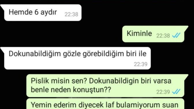 Dünden beri aynı yazışmaları okudum sabaha kadar. Delirmiş olabilirmiyim?