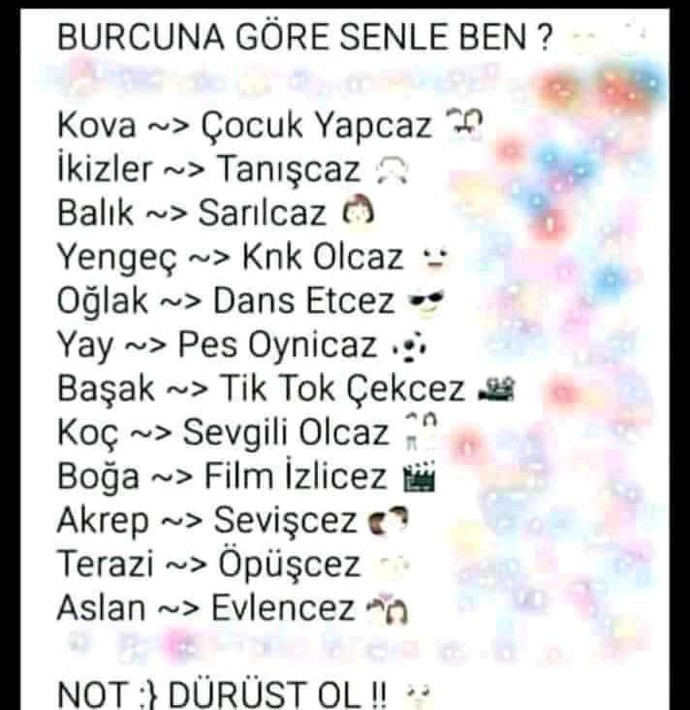 Burcuna göre senle ben napcaz?
