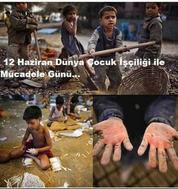 Bugün 12 Haziran Dünya Çocuk İşçilerle Mücadele Etme Günü. Siz çocuk işçiler hakkında ne düşünüyorsunuz?