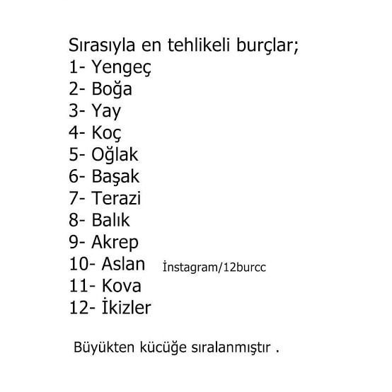 Sizce en tehlikeli burç hangisi?
