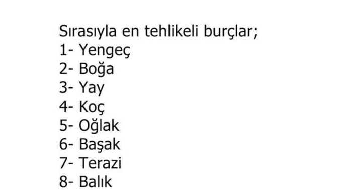 Sizce en tehlikeli burç hangisi?