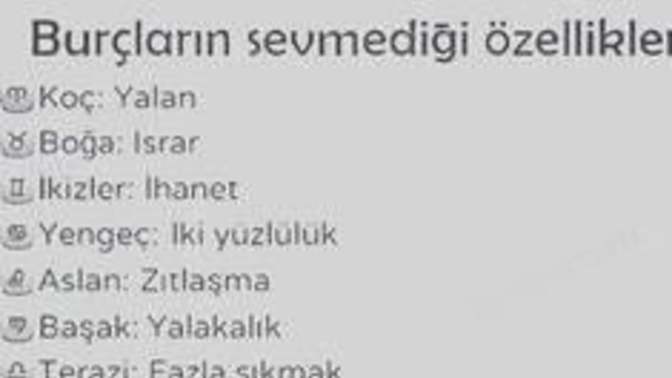 Burçların sevmediği özellikler! Sizin sevmediginiz özellikler nedir?