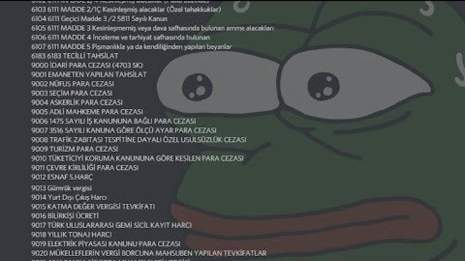 Tüm vergileri sayabilir misiniz?