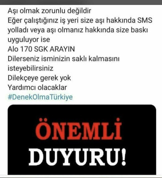 Çevrenizde, aşı hakkı olup da aşı olmak istemeyenler var mı?
