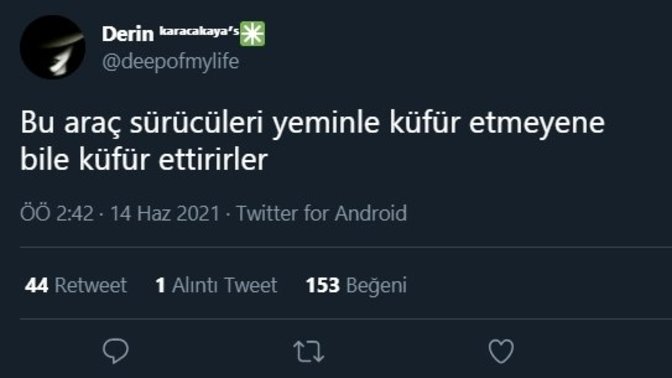 Araba sürerken küfür eder misiniz?