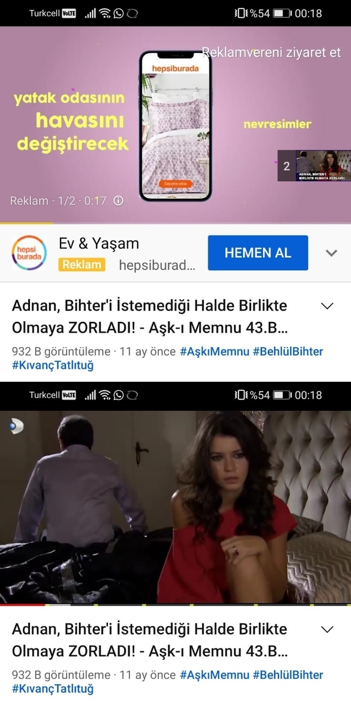 Ağız tadıyla Aşk-ı Memnu seyrettirmiyorlar. Yatak odasının havasını Adnan iyi değiştirdi xD