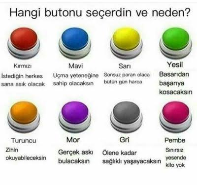 Hangi butonu seçerdin ve Neden?