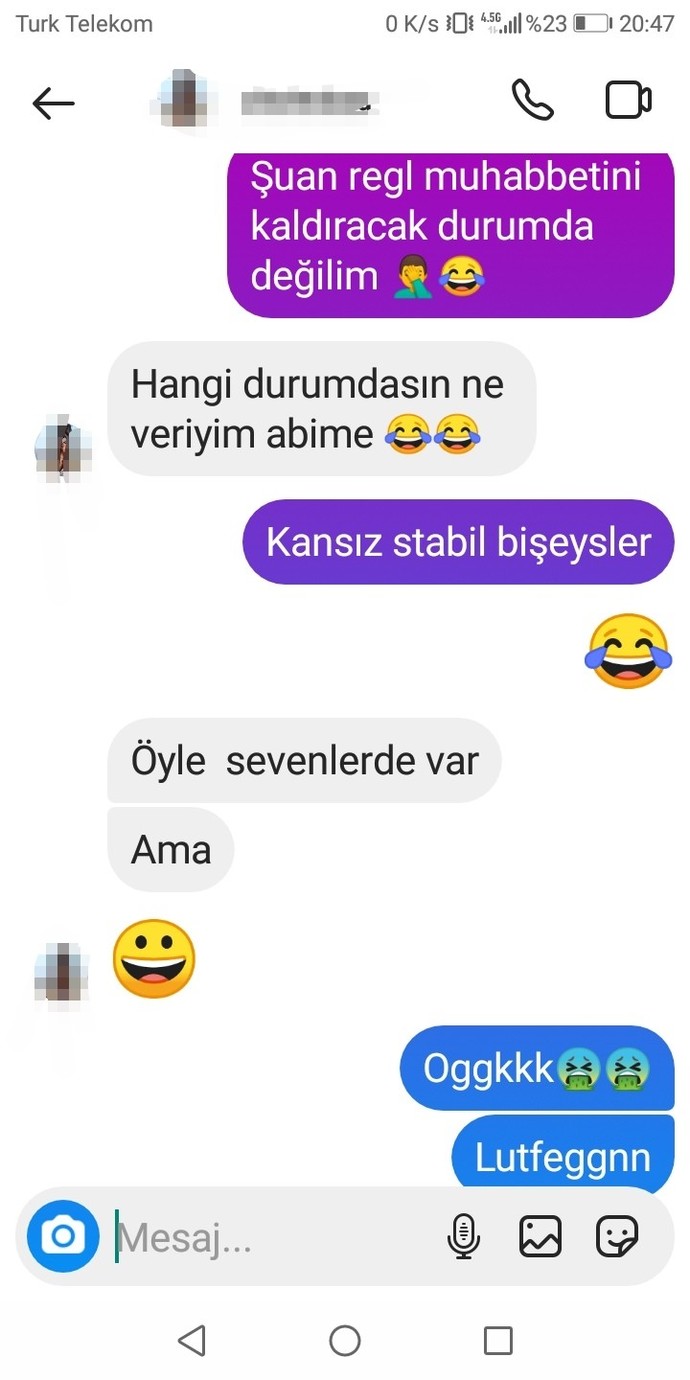 Erkeklerle regl muhabbeti yapılır mı?