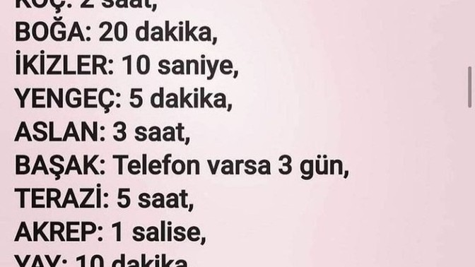 Burcunuza göre uykuya dalma süreniz ne kadar?